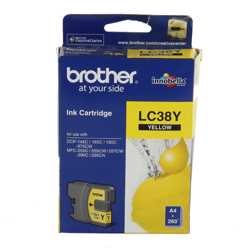 Mực in phun màu Brother LC 38 Yellow (LC38YW)